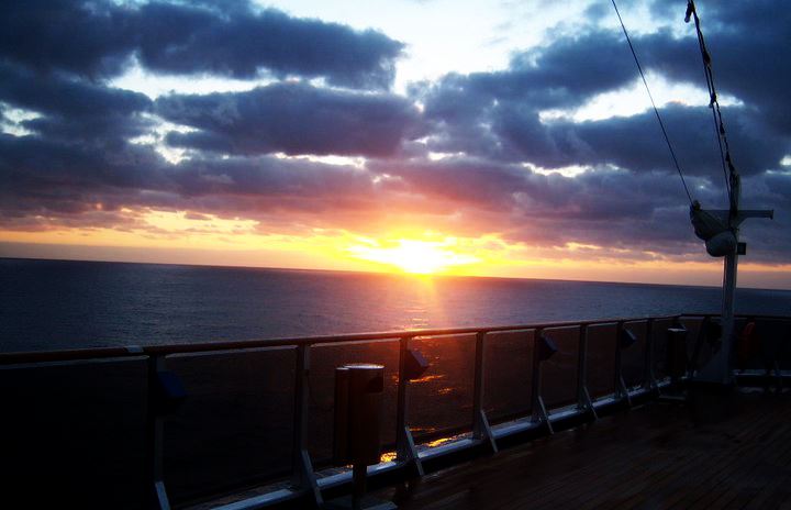 Sunrise on Deck -  by CLStauber Photography